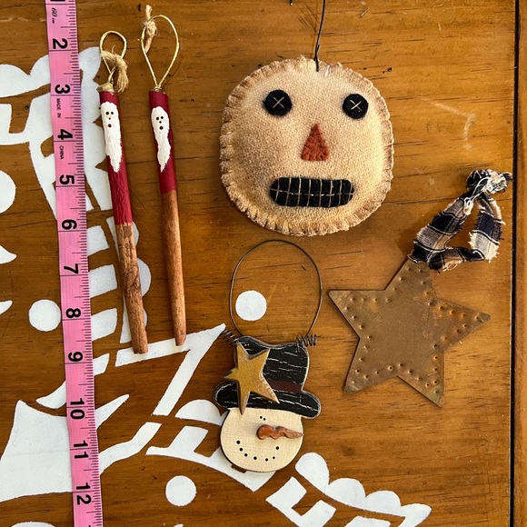 Ornament Lot (5) Vintage- Primitive- Rustic 🎄 - Picture 5 of 8